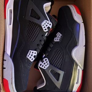 Black and Red Jordan air retro 4s